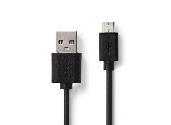 Nedis Cabo USB-A 2.0 MACHO / MICRO USB-B MACHO 2M Preto Nedis Cabo USB-A 2.0 MACHO / MICRO USB-B MACHO 2M Preto